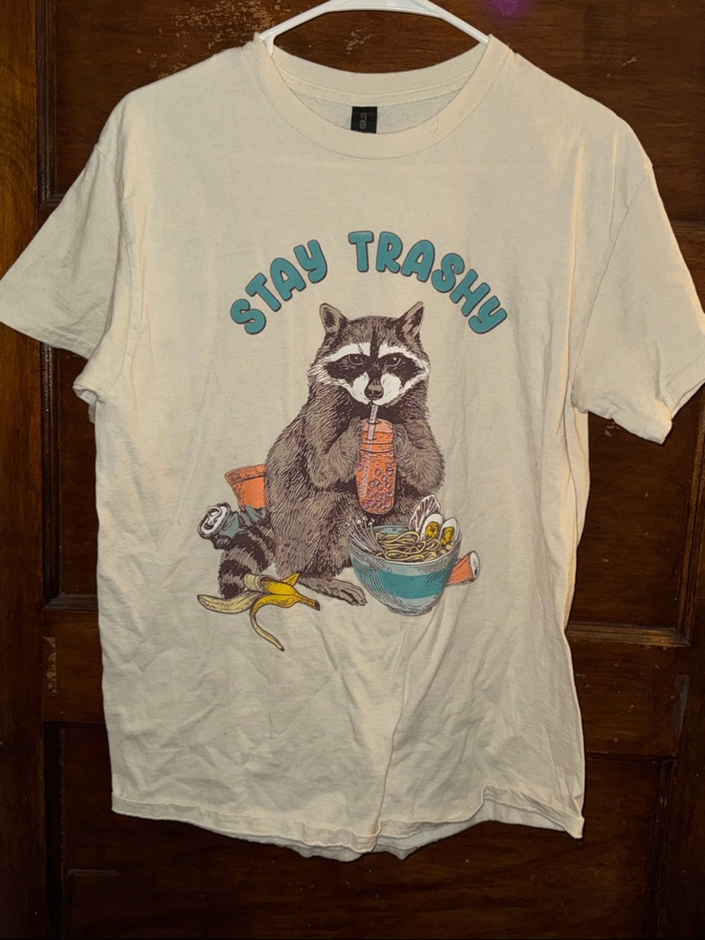 Gildan Cream Heavy Cotton Tee with Black Tag